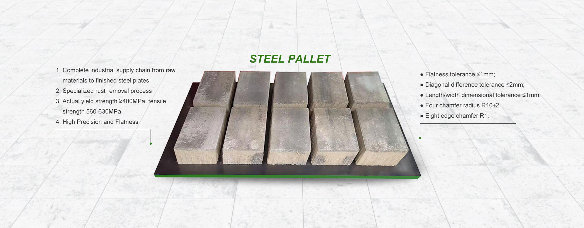 Fournisseur de palettes de briques de ciment en Chine