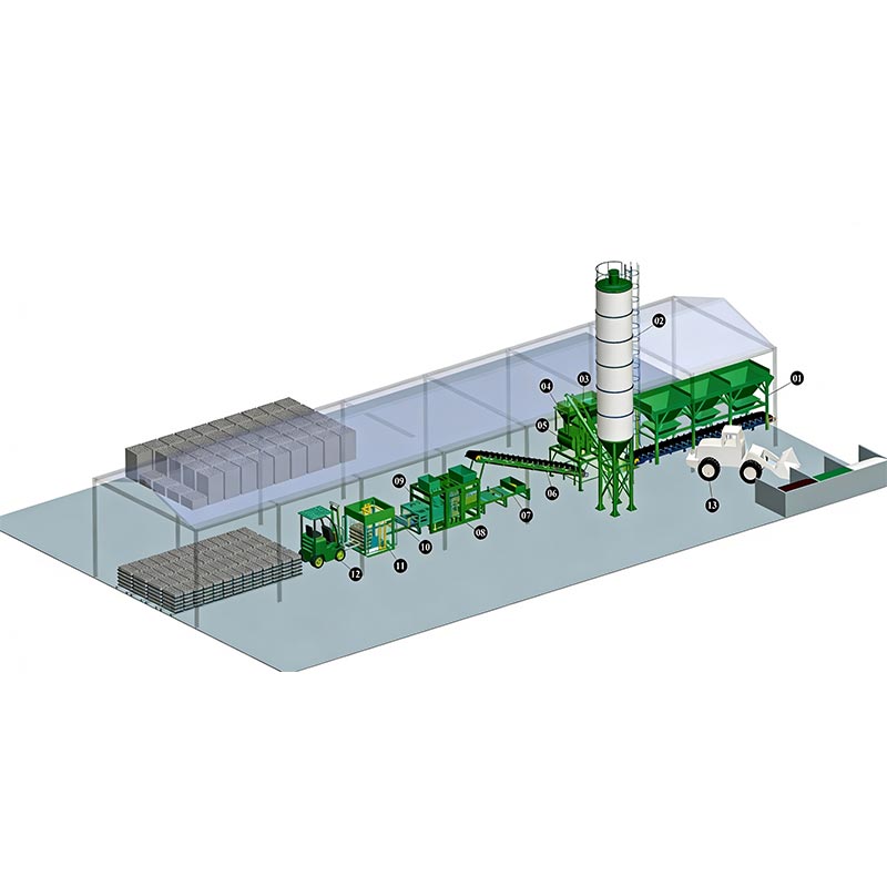 Machine de fabrication de briques en blocs creux